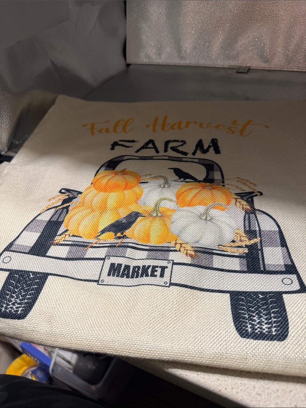 Fall Harvest Farm Pumpkin Market Decorative pillow cover